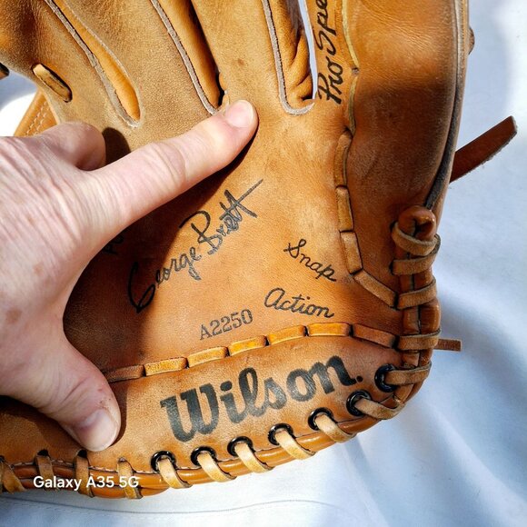 Wilson George Brett Pro-Lock Web Baseball Glove A 2250 - Picture 8 of 9